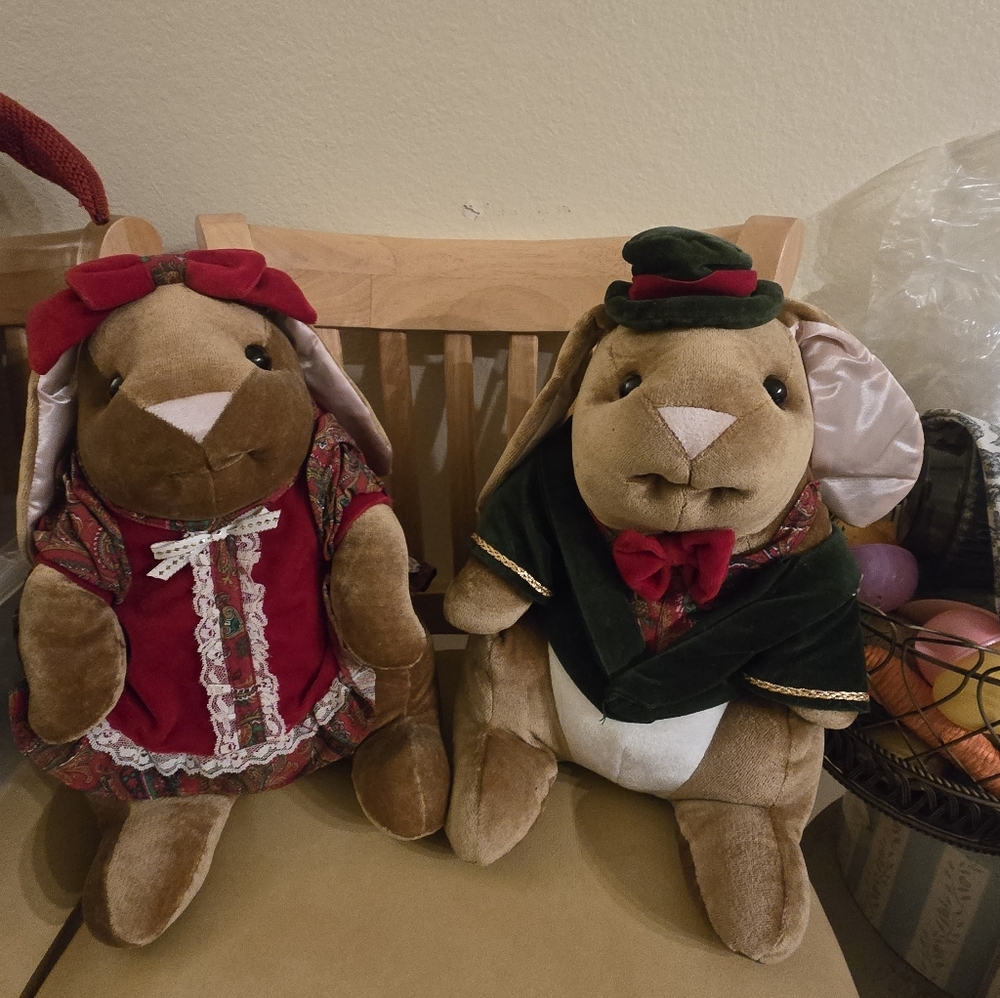 Plush Bunny As A Couple Matching Outfit